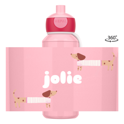 Mepal pop-up drinkfles met naam en teckels