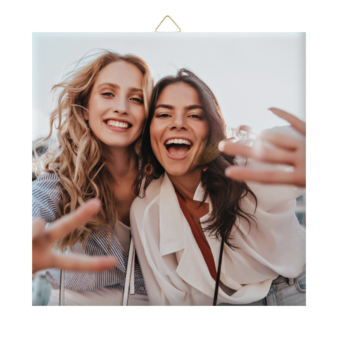 Houten tegel met foto