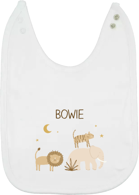 Slabbetje met jungle dieren en maan