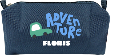 Etui met auto en naam