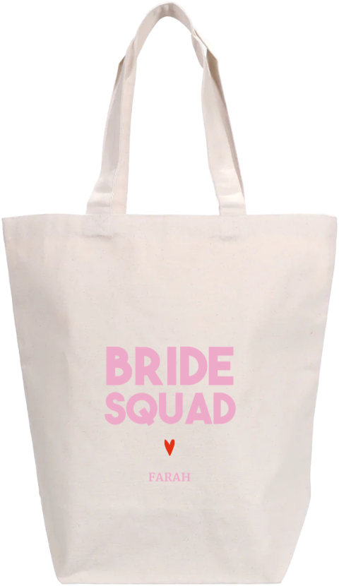 Katoenen tasje voor bruidsmeisje