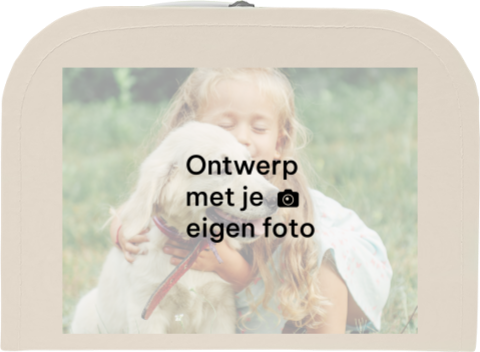 Kartonnen speelgoedkoffertje met eigen foto ontwerp