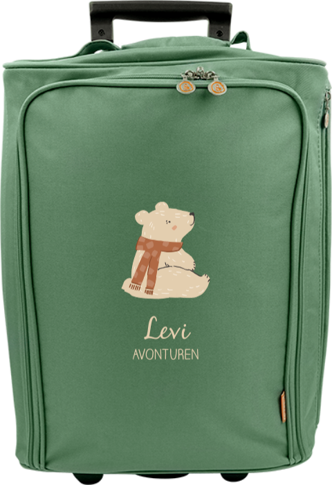 Reistrolley met naam en beertje