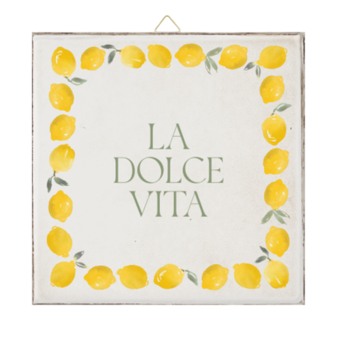 Tegeltje 'La dolce vita' met citroenen