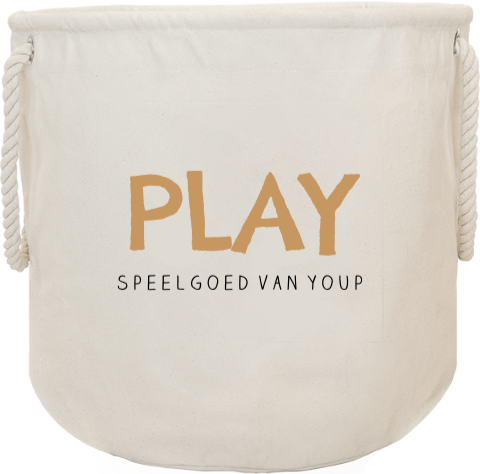 Speelgoed opbergzak met naam "PLAY"