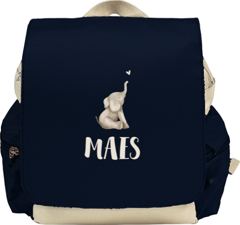 Rugzakje adventure met naam en olifantje