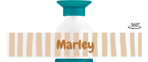 Dopper met beige strepen