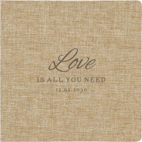 Linnen gastenboek met quote