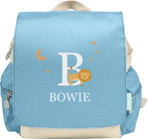 Rugzak Adventure met naam en leeuw