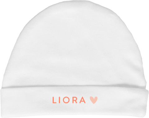 Babymutsje met naam en hartje