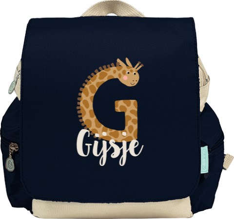 Rugzak Adventure met naam en dierenletter