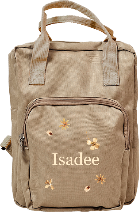 Rugzak Classic met droogbloemen en naam