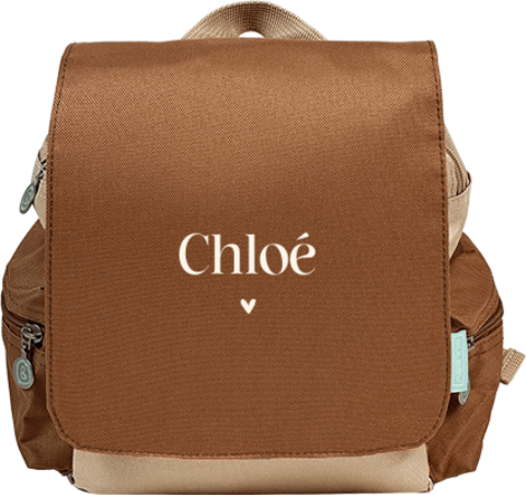 Rugzak Adventure met klassieke typografie en hartje