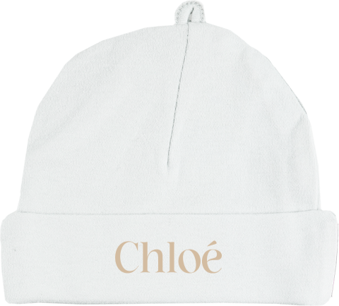 Babymutsje met naam in beige