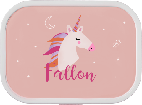 Mepal broodtrommel Campus met eenhoorn en naam