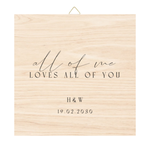 Houten tegel sierlijk met klassieke letters