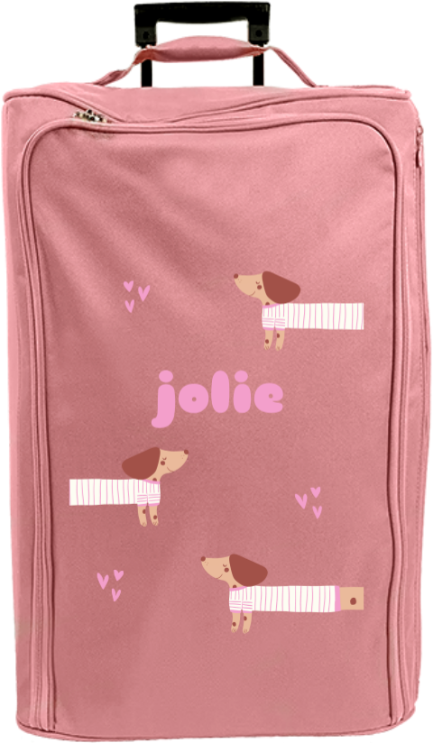 Reistrolley XL met naam en teckel