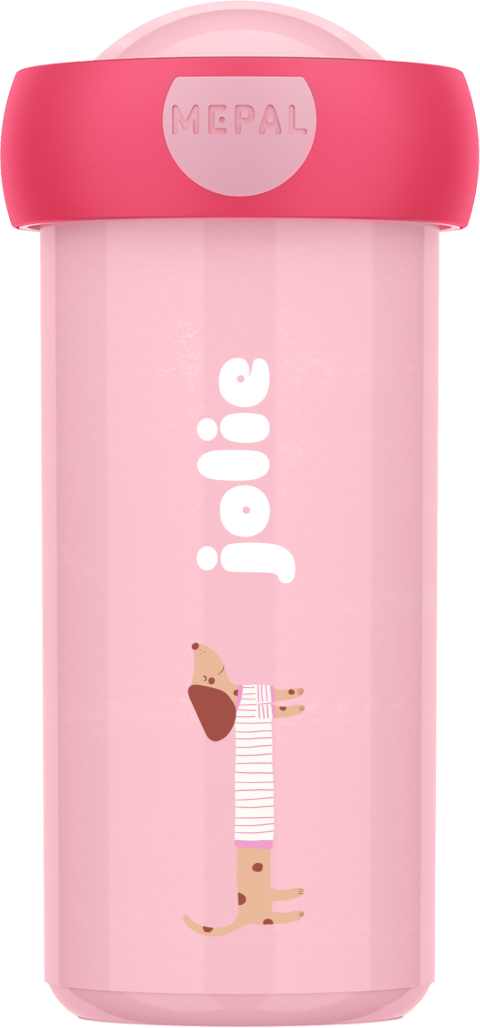 Mepal schoolbeker Campus met naam en teckel