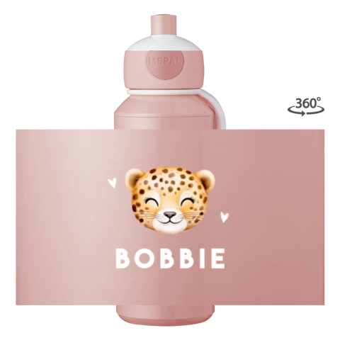 Mepal pop-up drinkfles met naam en panter