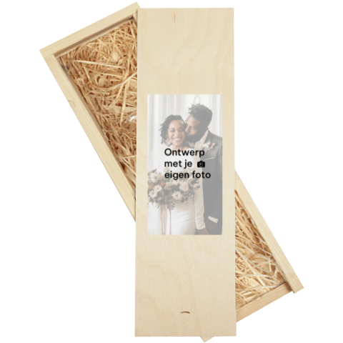 Wijnkist met eigen foto personaliseren