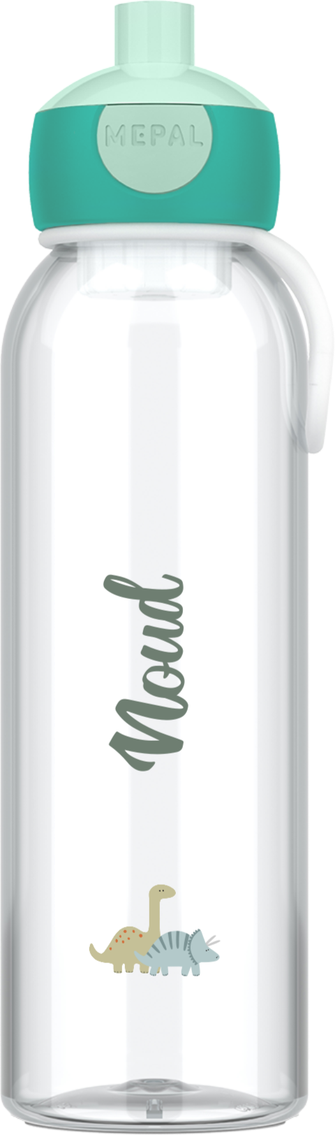 Mepal waterfles pop-up met naam en dino's