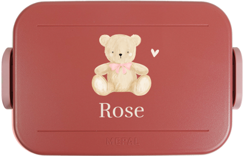 Mepal lunchbox TO GO met teddybeer en naam