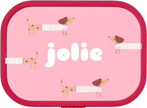 Mepal lunchbox Campus met naam en teckel