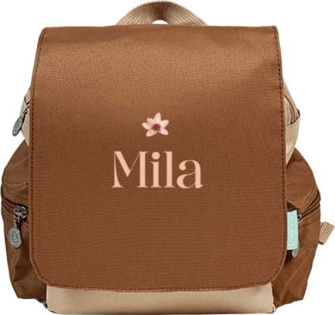 Rugzak Adventure met naam en bloemetje