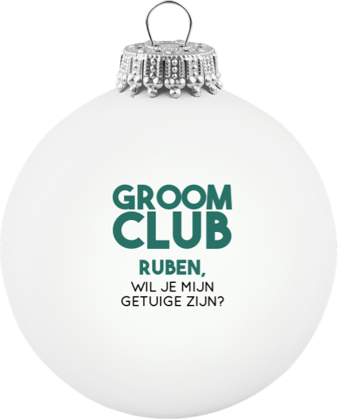 Getuige vragen gepersonaliseerde kerstbal man