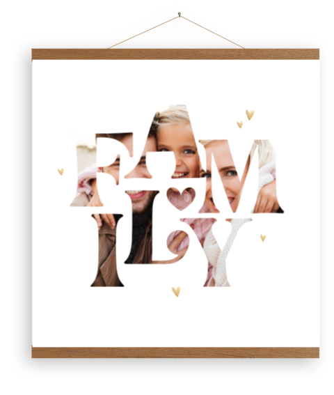 Canvasposter met fotomasker familie