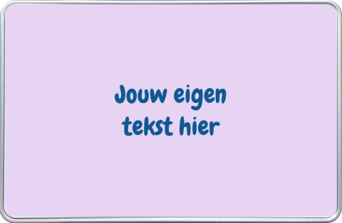 Koekblik relatiegeschenk in roze met tekst aanpasbaar
