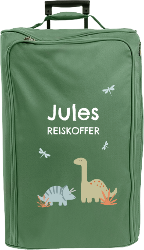 Reistrolley XL met naam en dinos