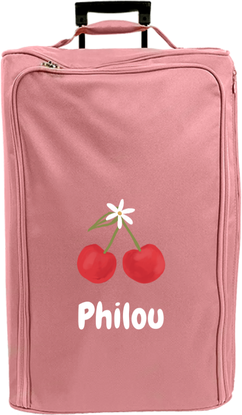 Reistrolley XL met naam en kersen 