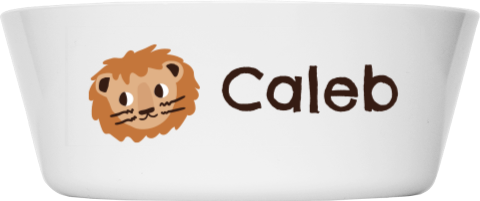 Kinderkommetje met leeuw en naam