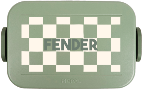 Mepal lunchbox TO GO met naam en ruitjes