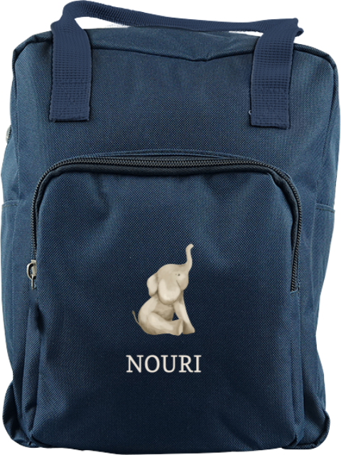 Rugzak Classic met naam en olifant