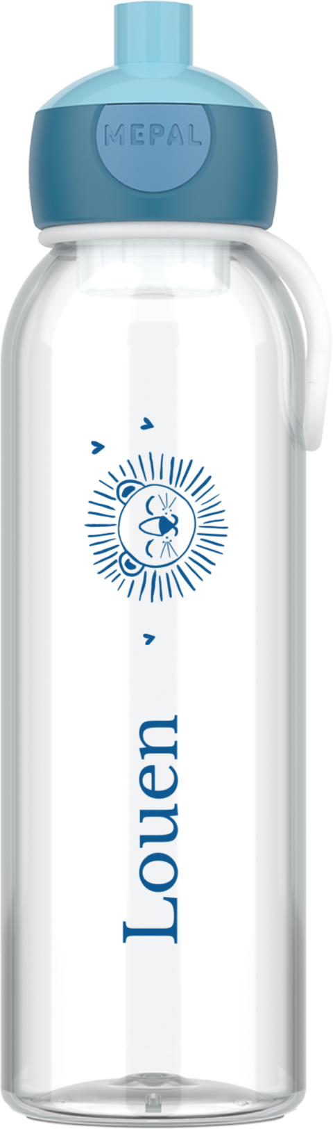 Mepal waterfles pop-up met naam en leeuwenhoofd