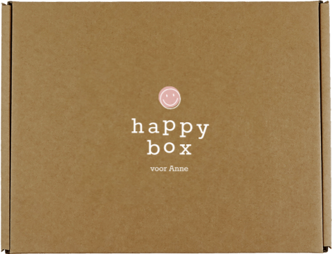 Cadeaudoos met smiley als feestelijk relatiegeschenk
