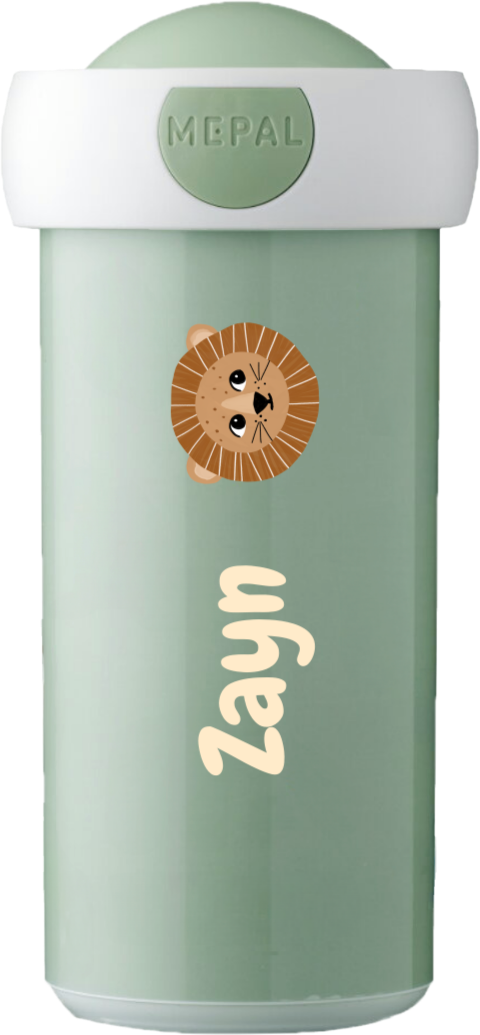 Mepal Campus schoolbeker met naam en leeuwenhoofd