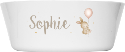 Kinderkommetje met naam en schattig konijntje