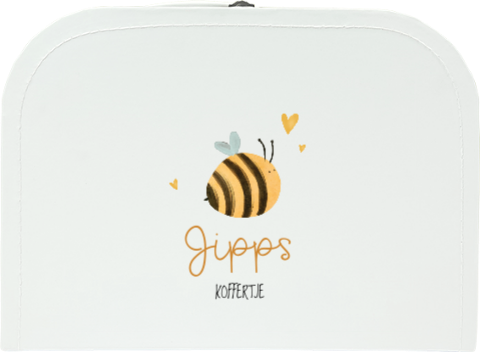 Kinderkoffertje met naam en lief bijtje