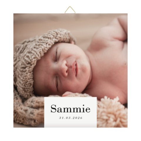 Geboortetegeltje met foto en naam