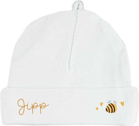 Babymutsje met bijtje en hartjes