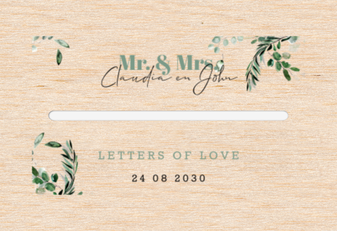 Enveloppendoos bruiloft botanisch