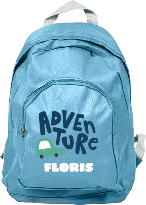 Rugzak Junior met naam en auto