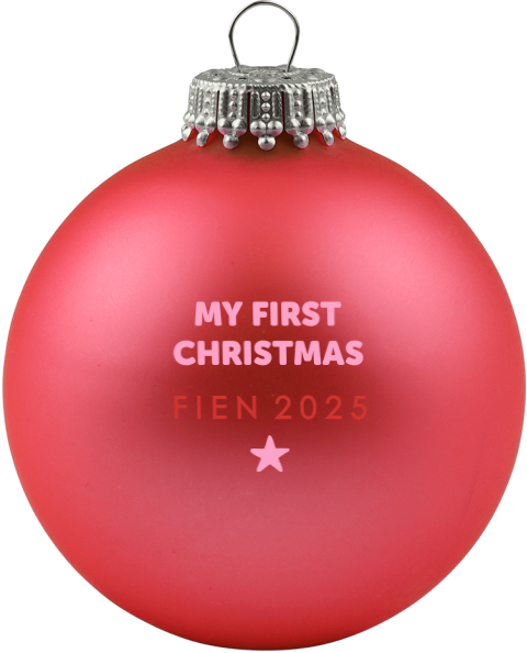 Milestone kerstbal met naam voor baby's eerste kerst