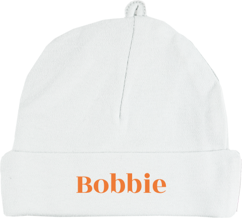 Babymutsje met kleurrijke naam kraamcadeau