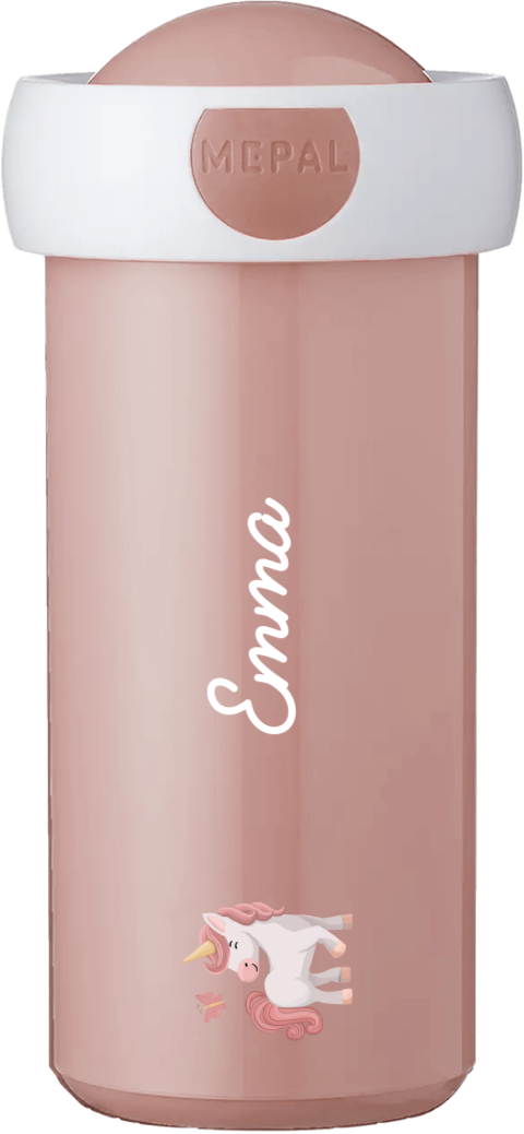 Mepal drinkbeker Campus met naam en unicorn