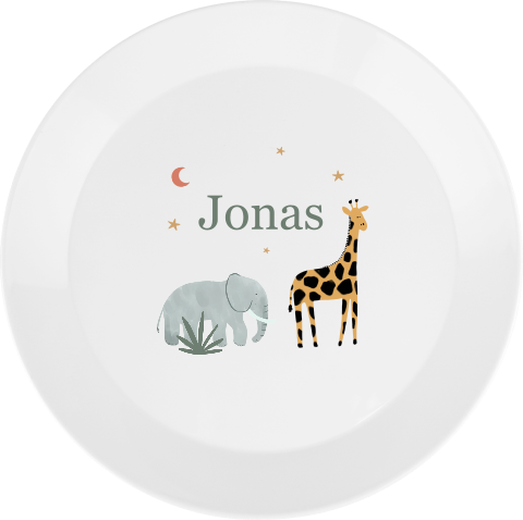 Kinderbordje met jungle dieren en naam