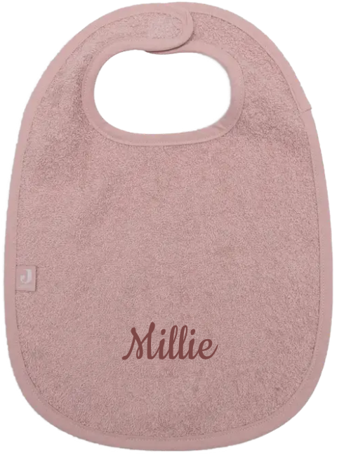 Slabbetje met naam van badstof